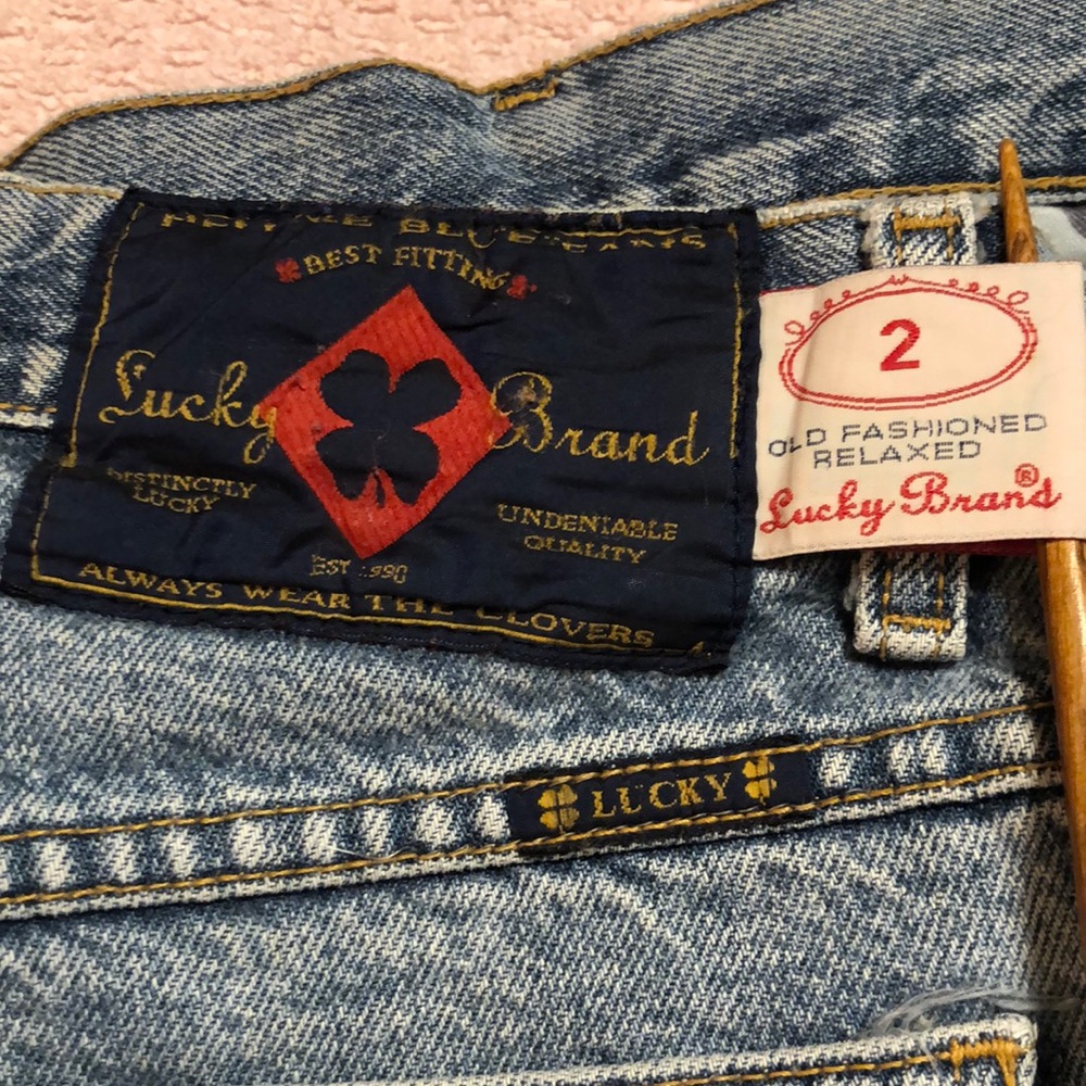 Vintage USA Made Lucky Brand 2 Old Fashioned Relaxed 100% Cotton Jeans 31